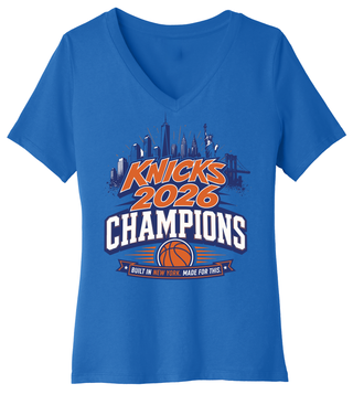 KNICKS CHAMPIONS WOMEN'S V-NECK TSHIRT