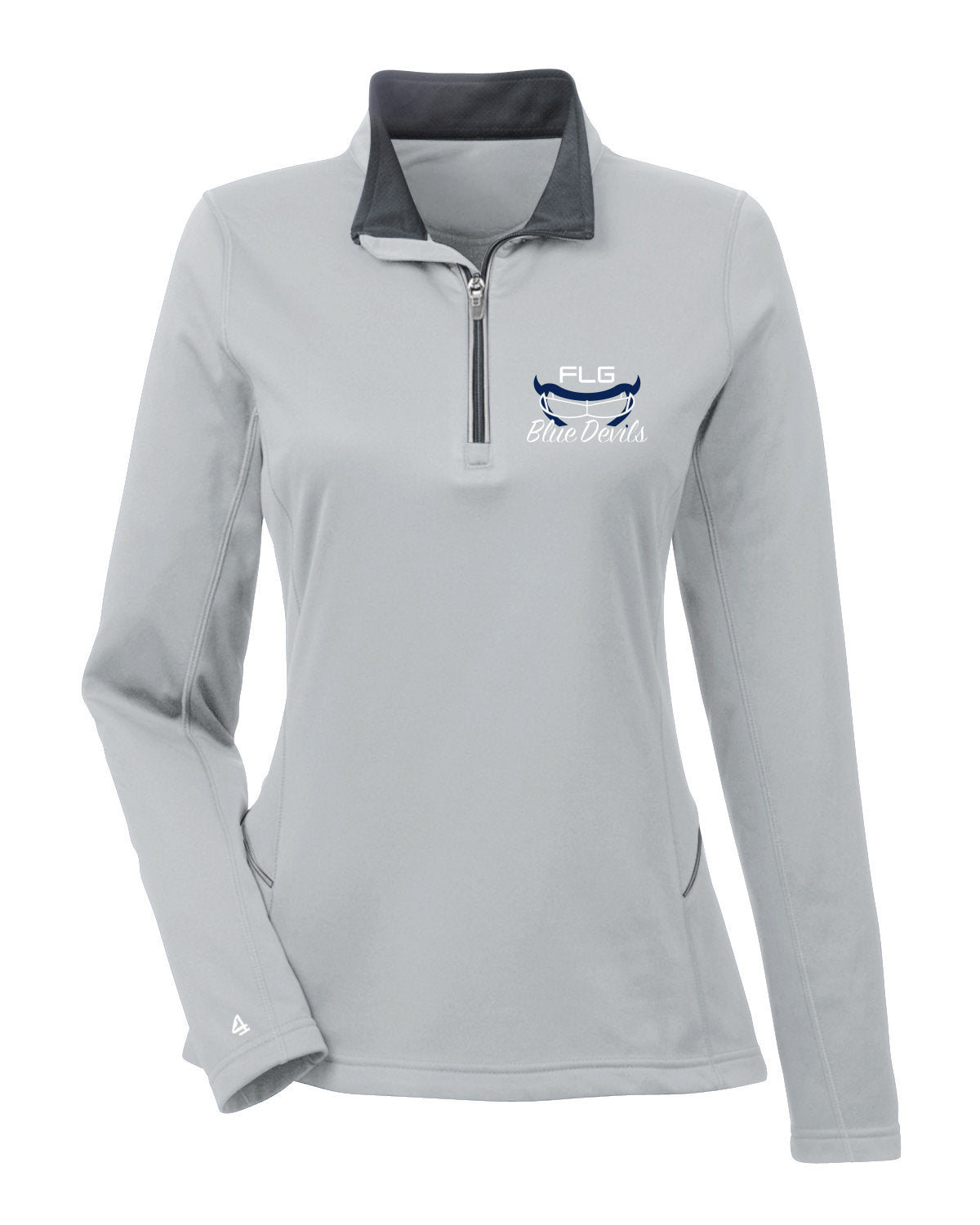 FLG LACROSSE BLUE DEVILS Embroidered Ladies' Cool & Dry Sport Quarter-Zip Pullover