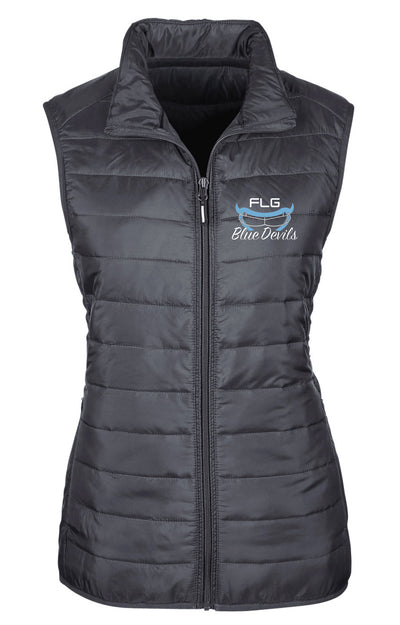 FLG LACROSSE BLUE DEVILS Embroidered Ladies' Puffer Vest