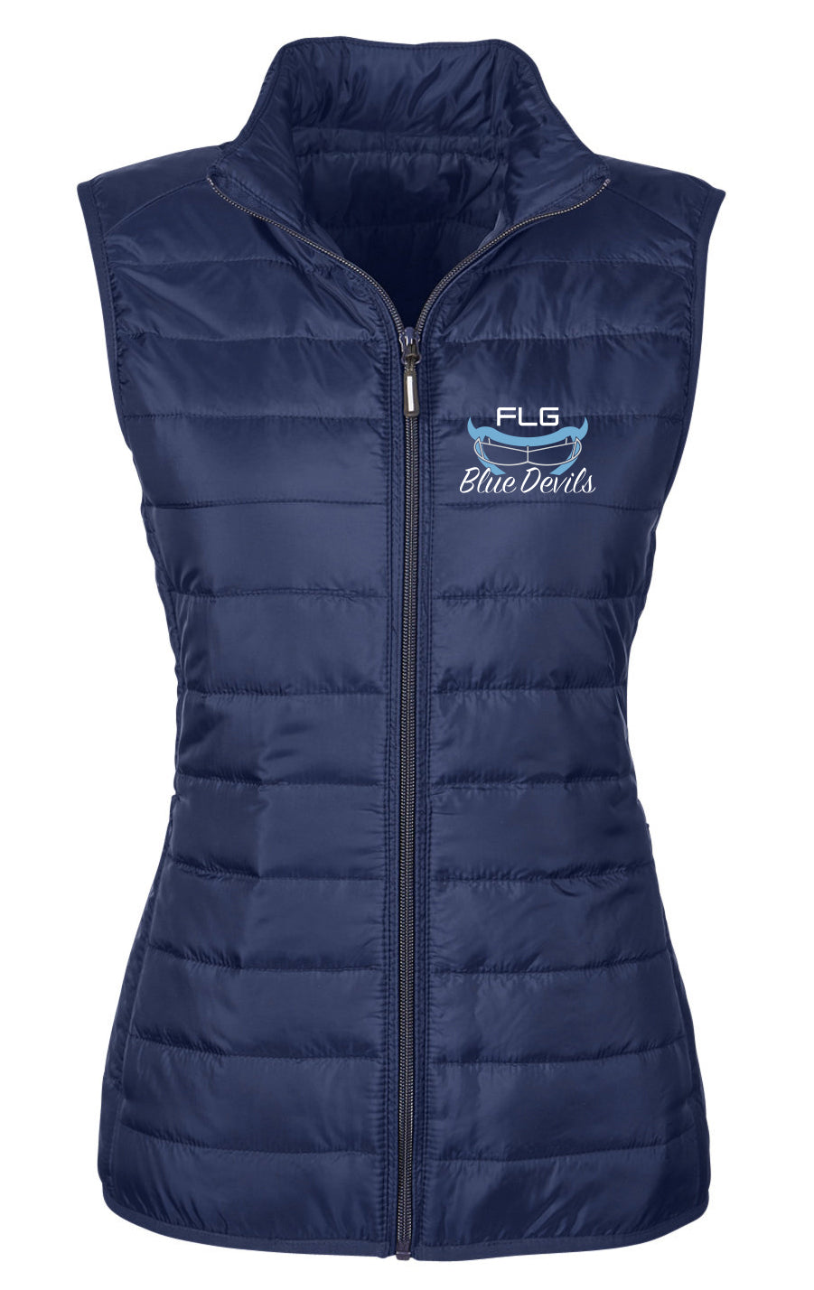 FLG LACROSSE BLUE DEVILS Embroidered Ladies' Puffer Vest