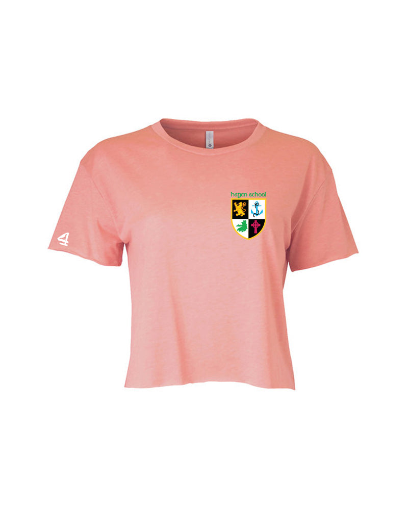 Hagen School Short Sleeve Cropped Cotton Tee