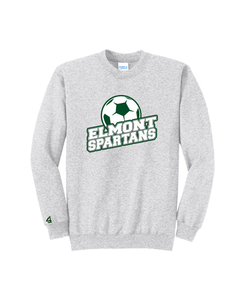 Elmont Girl's Soccer Drop kick Crewneck Sweatshirt