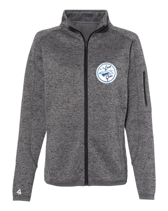 FLG Lacrosse Shield embroidered Ladies Knit Jacket