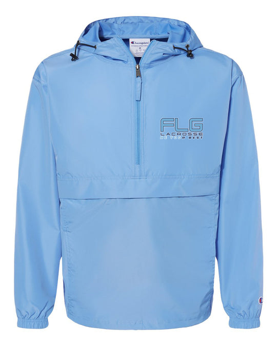 FLG Lacrosse Embroidered Champion® Adult Packable Anorak Quarter-Zip Windbreaker