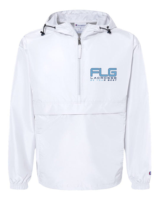 FLG Lacrosse Embroidered Champion® Adult Packable Anorak Quarter-Zip Windbreaker