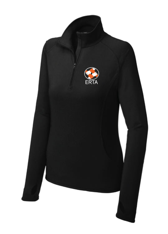 East Rockaway Teachers Association Hands Womens Embroidered 1/4 zip