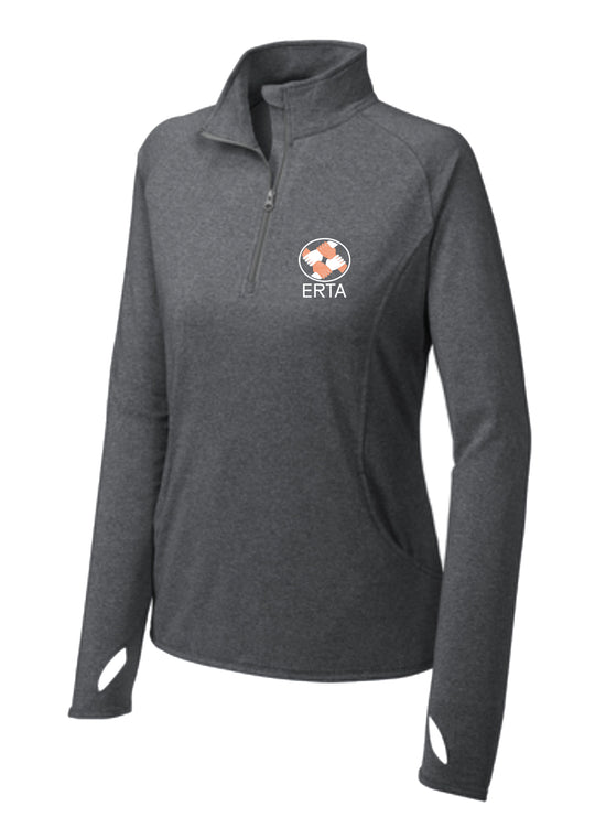 East Rockaway Teachers Association Hands Womens Embroidered 1/4 zip