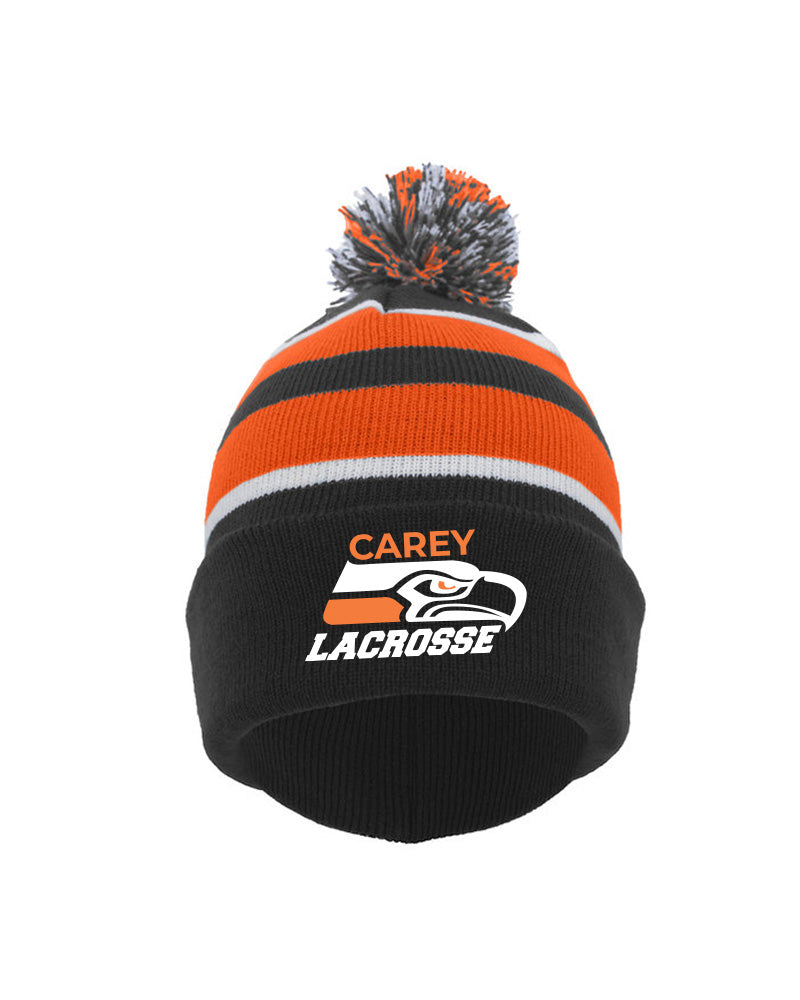 Carey Girl's Lacrosse Winter Pom Pom Hat