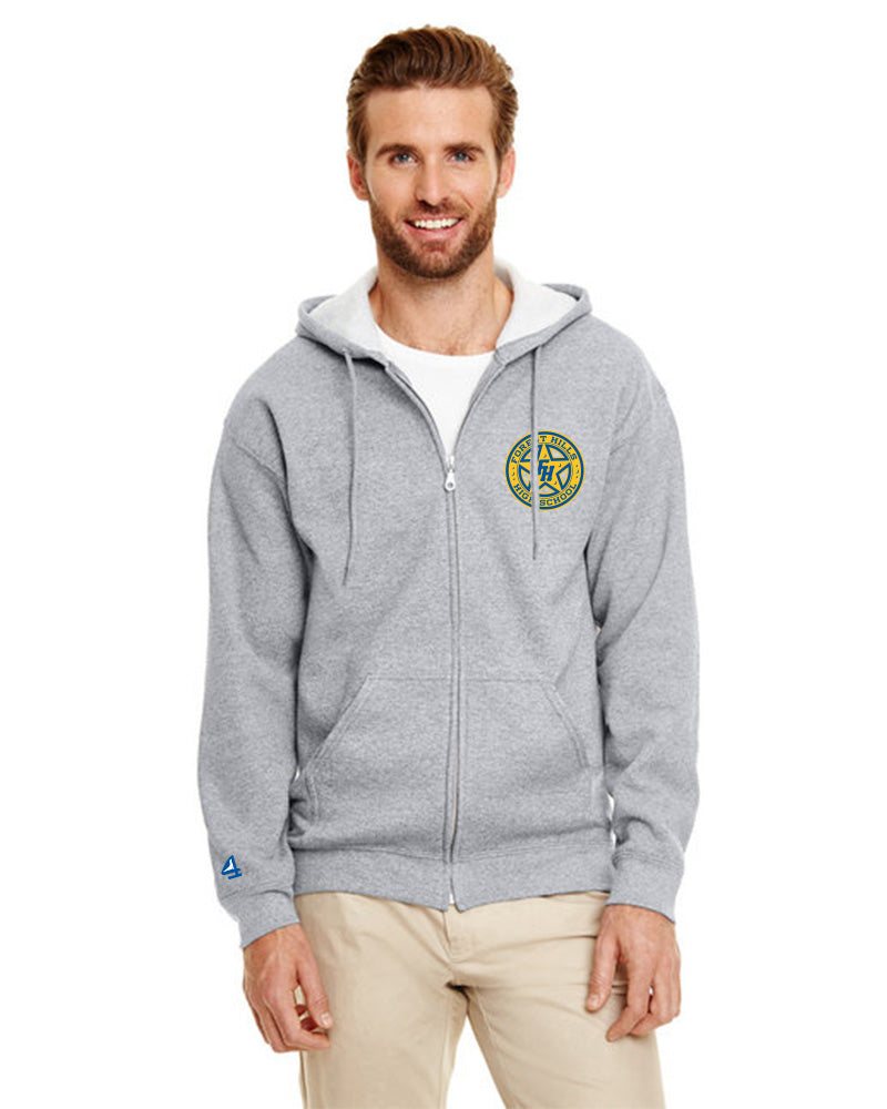 Forest Hills Rangers Royal Heather Grey Full Zip-Up Hoodie