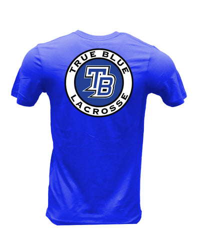 TRUE BLUE Lacrosse Logo Short Sleeve Cotton Tee