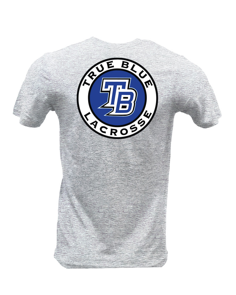 TRUE BLUE Lacrosse Logo Short Sleeve Cotton Tee