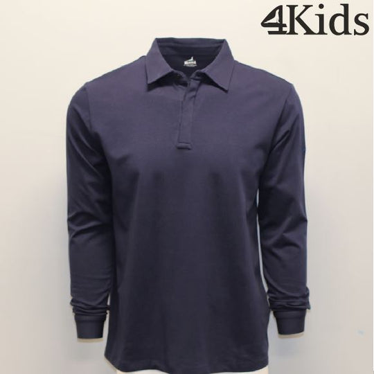 Youth Button Cuff Long Sleeve Polo
