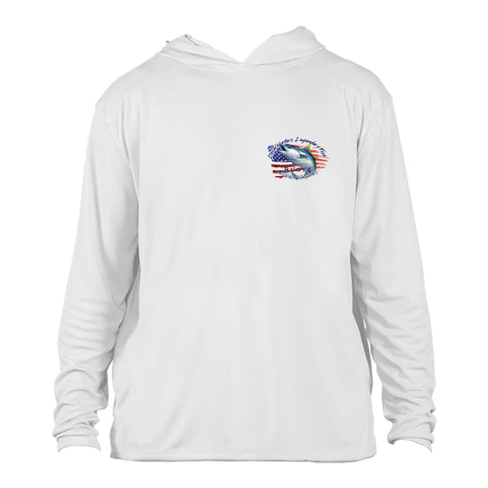 Buoy4 Star Stripes and Tuna sublimated UPF 50+ Hoodie