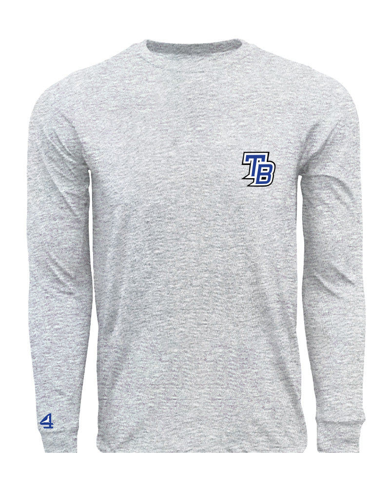 TRUE BLUE Lacrosse Logo Long Sleeve Cotton Tee