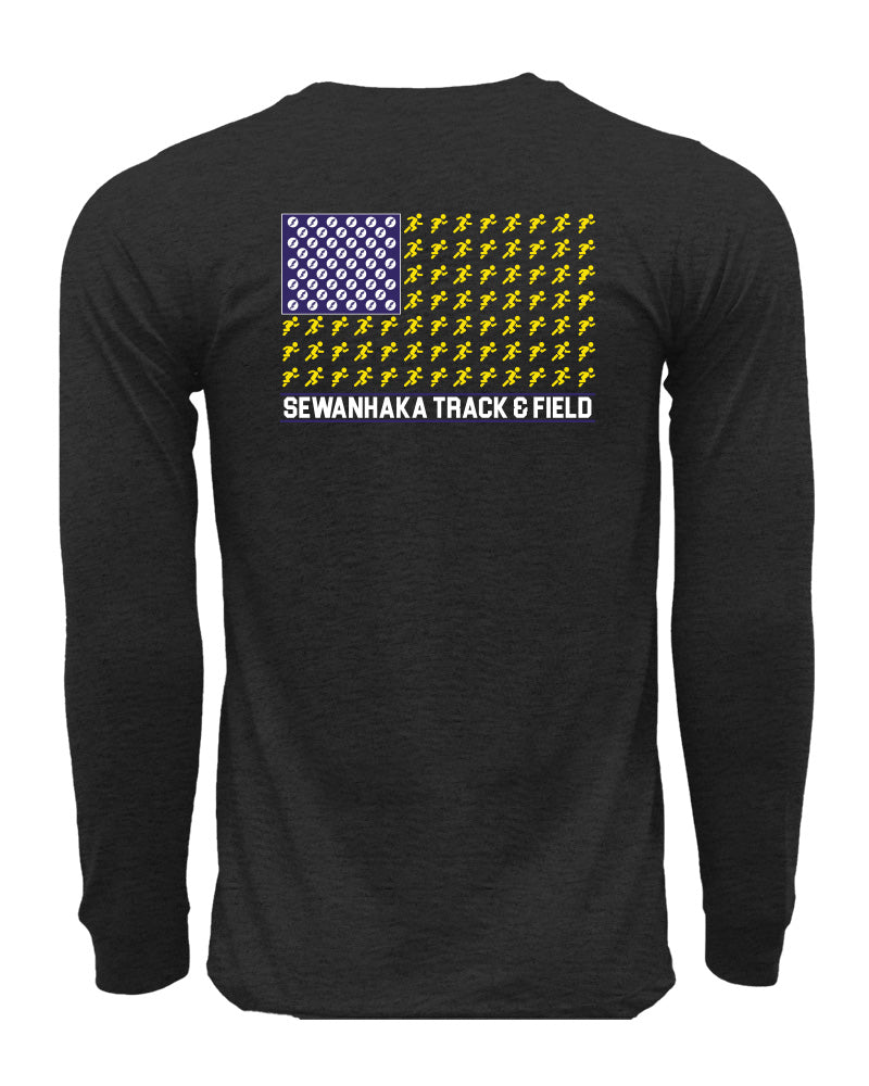 Sewanhaka Track & Field Long Sleeve FLAG Tee