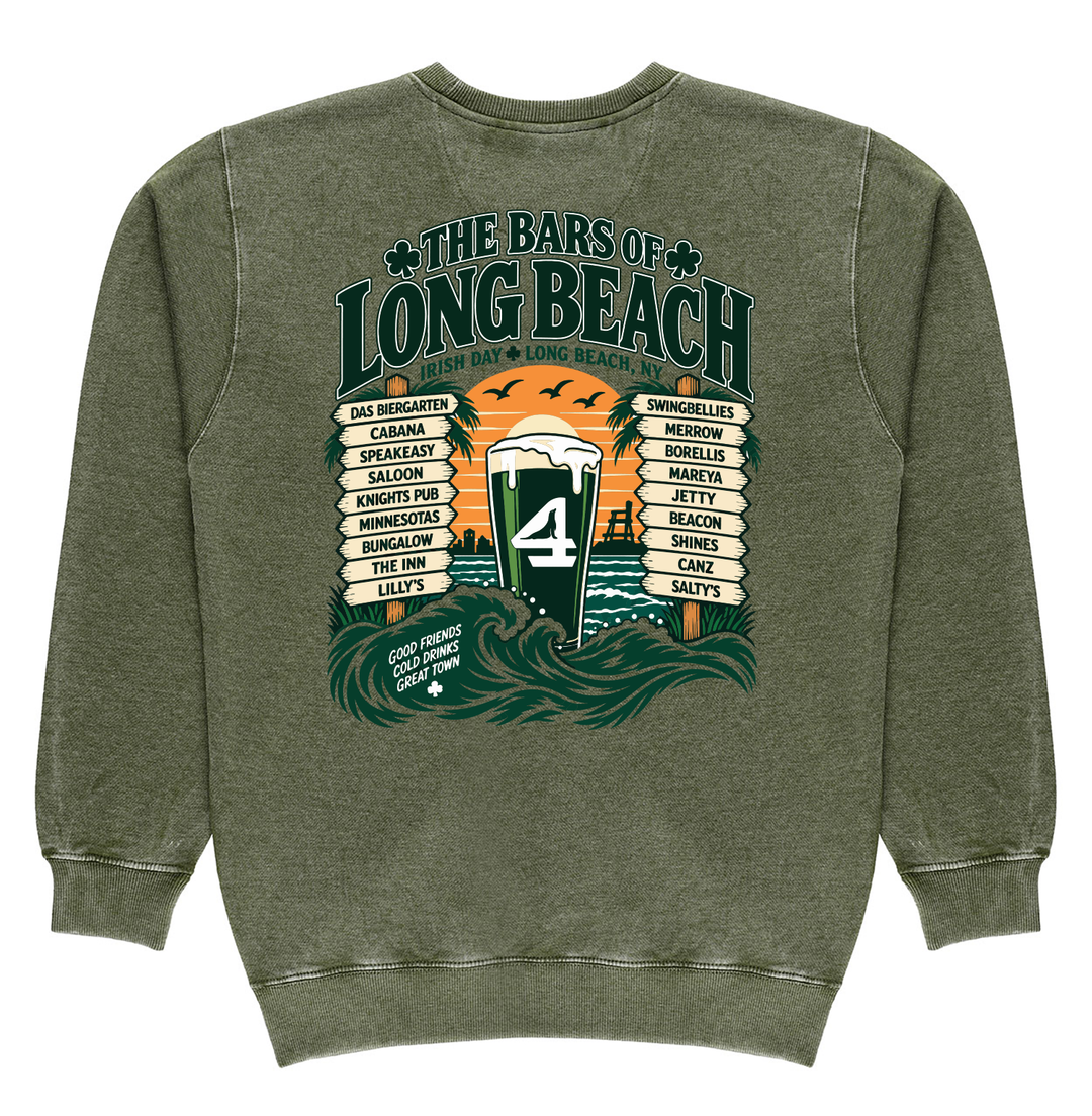 NEW The Bars of Long Beach Vintage Crewneck