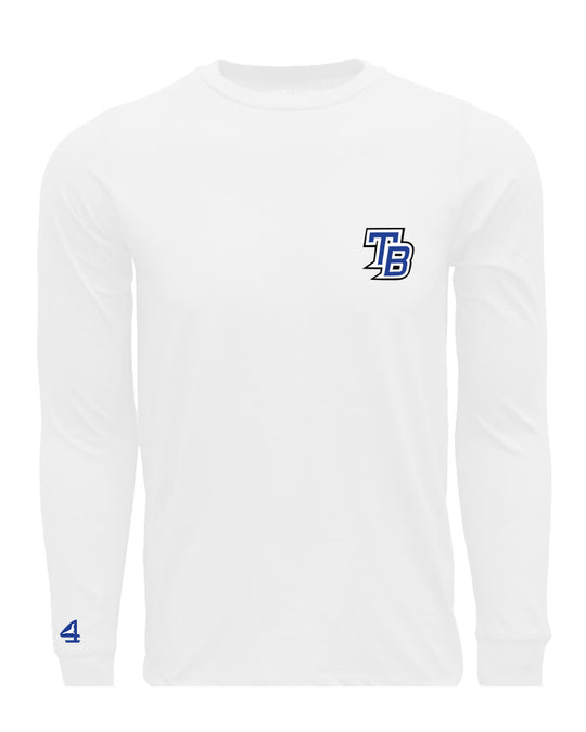 TRUE BLUE Lacrosse Patriotic  Long Sleeve Cotton Tee