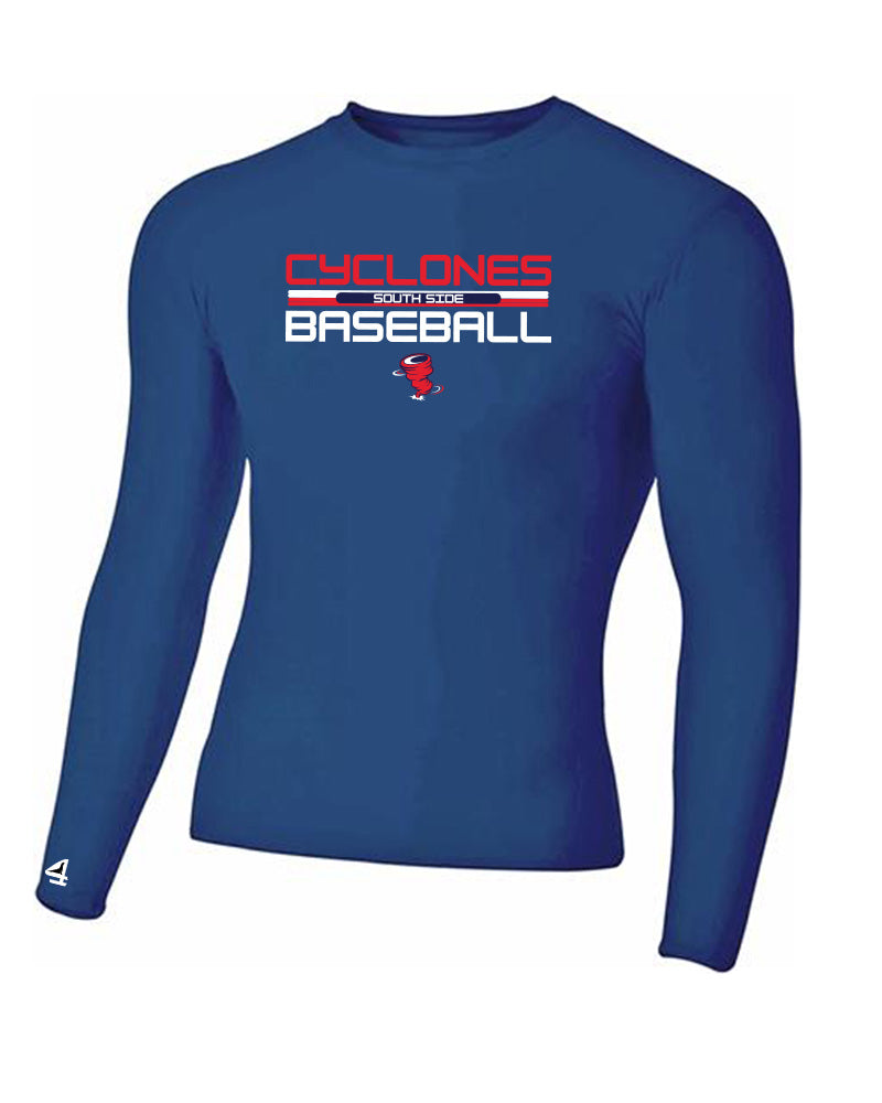 Cyclone Baseball Compression Crew Shirts