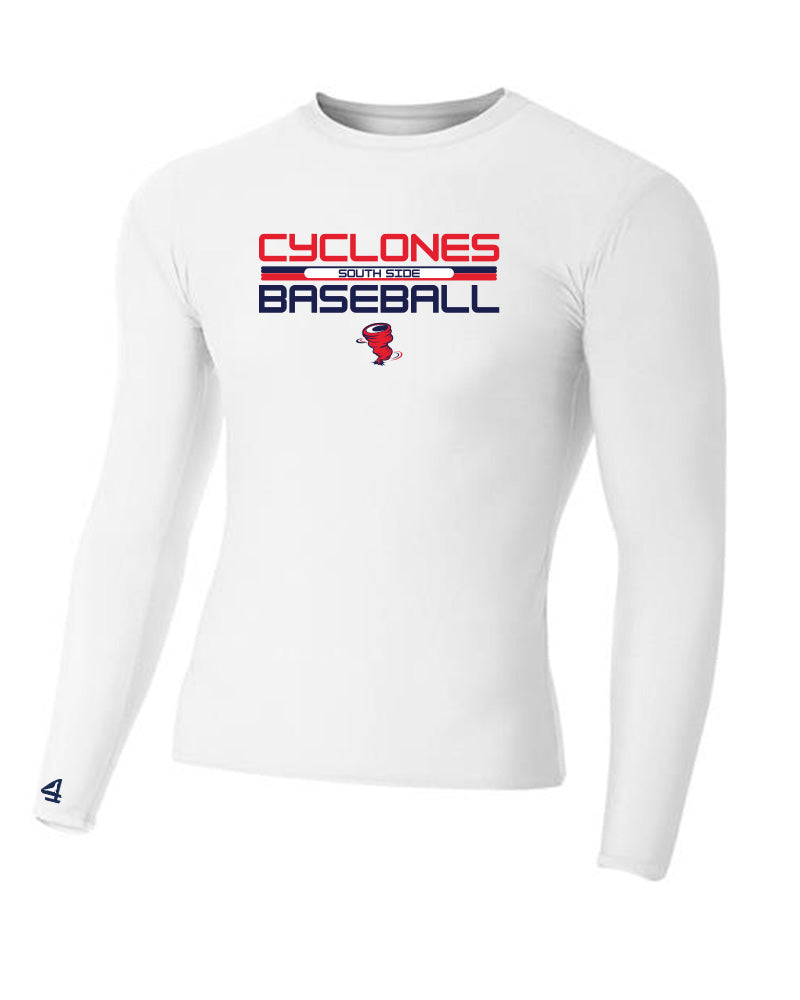 Cyclone Baseball Compression Crew Shirts