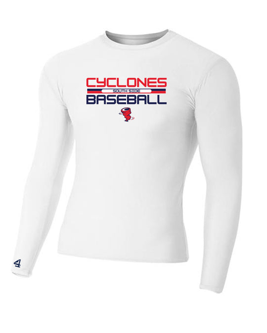 Cyclone Baseball Compression Crew Shirts