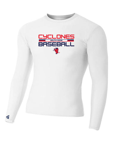 Cyclone Baseball Compression Crew Shirts