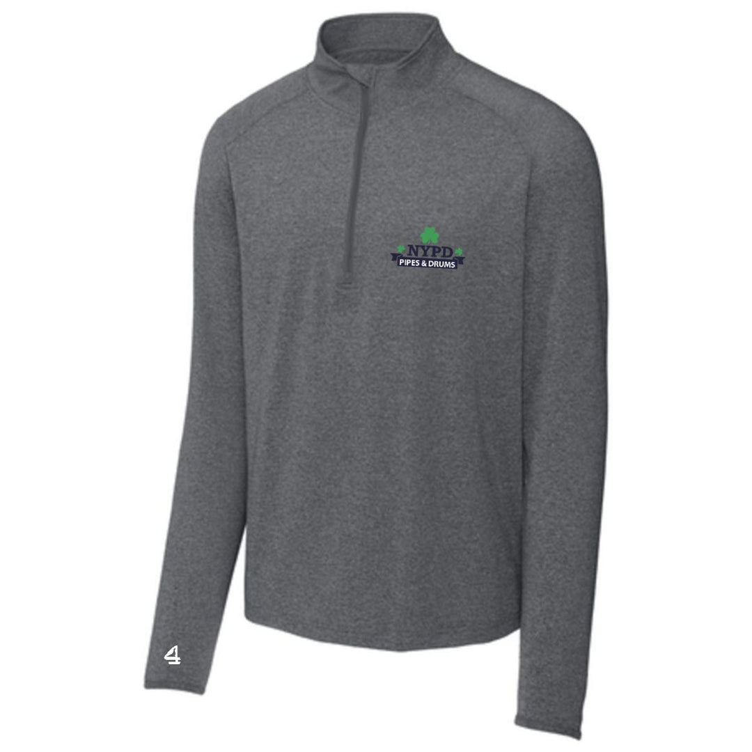 NYPD PIPES AND DRUMS Embroidered 1/4 zip