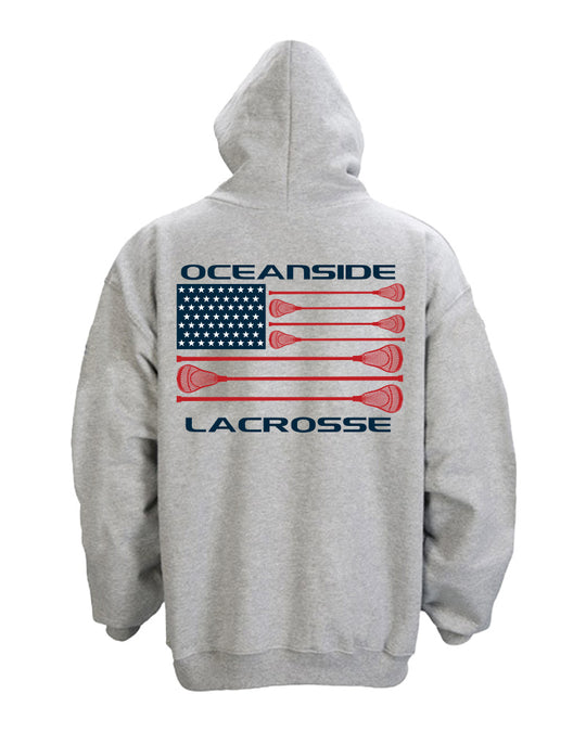Oceanside Lacrosse Game Day Flag Hoodie