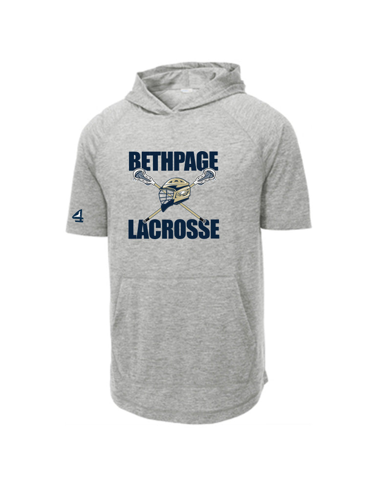 Bethpage Lax Tri-Blend Wicking Short Sleeve Hoodie