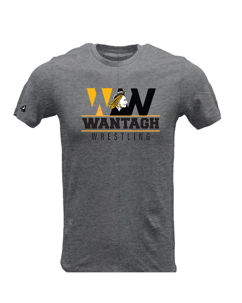Wantagh Wrestling Heather Grey Short Sleeve Match Day T Shirt
