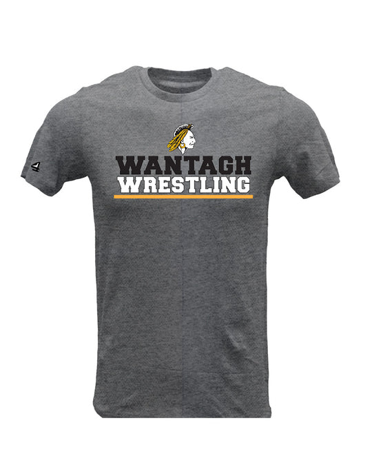Wantagh Wrestling Heather Grey Short Sleeve Match Day T Shirt