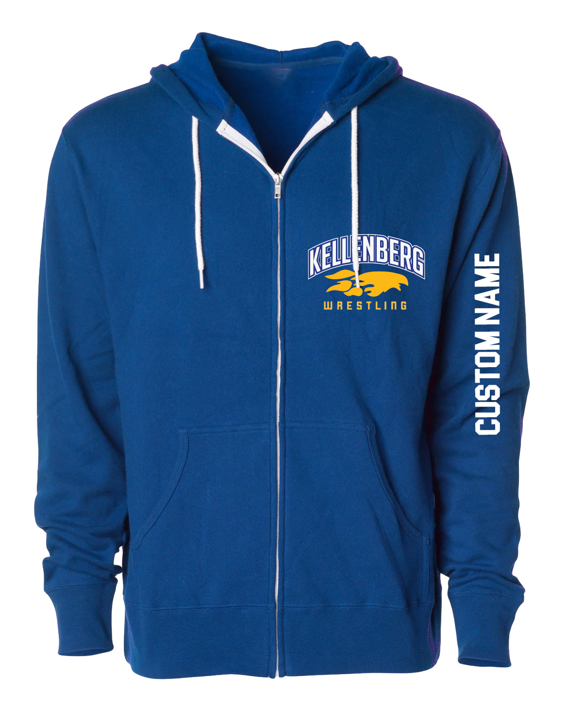 Kellenberg Wrestling Full Zip Light Weight Hoodie