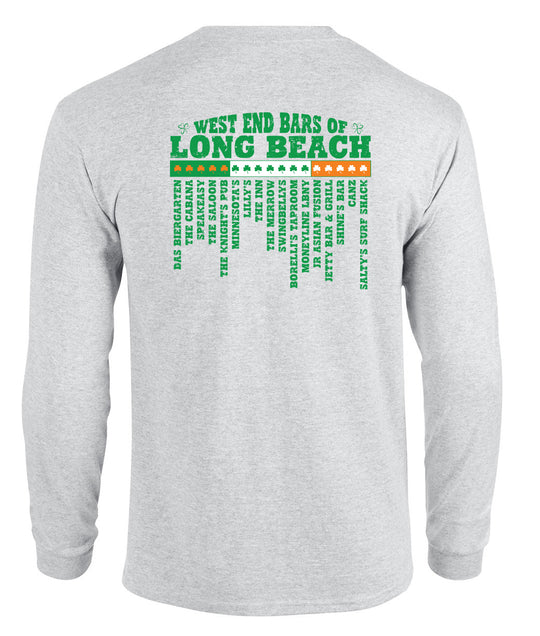 LONG BEACH IRISH DAY West End Bars of Long Beach Long Sleeve Graphic t-shirt