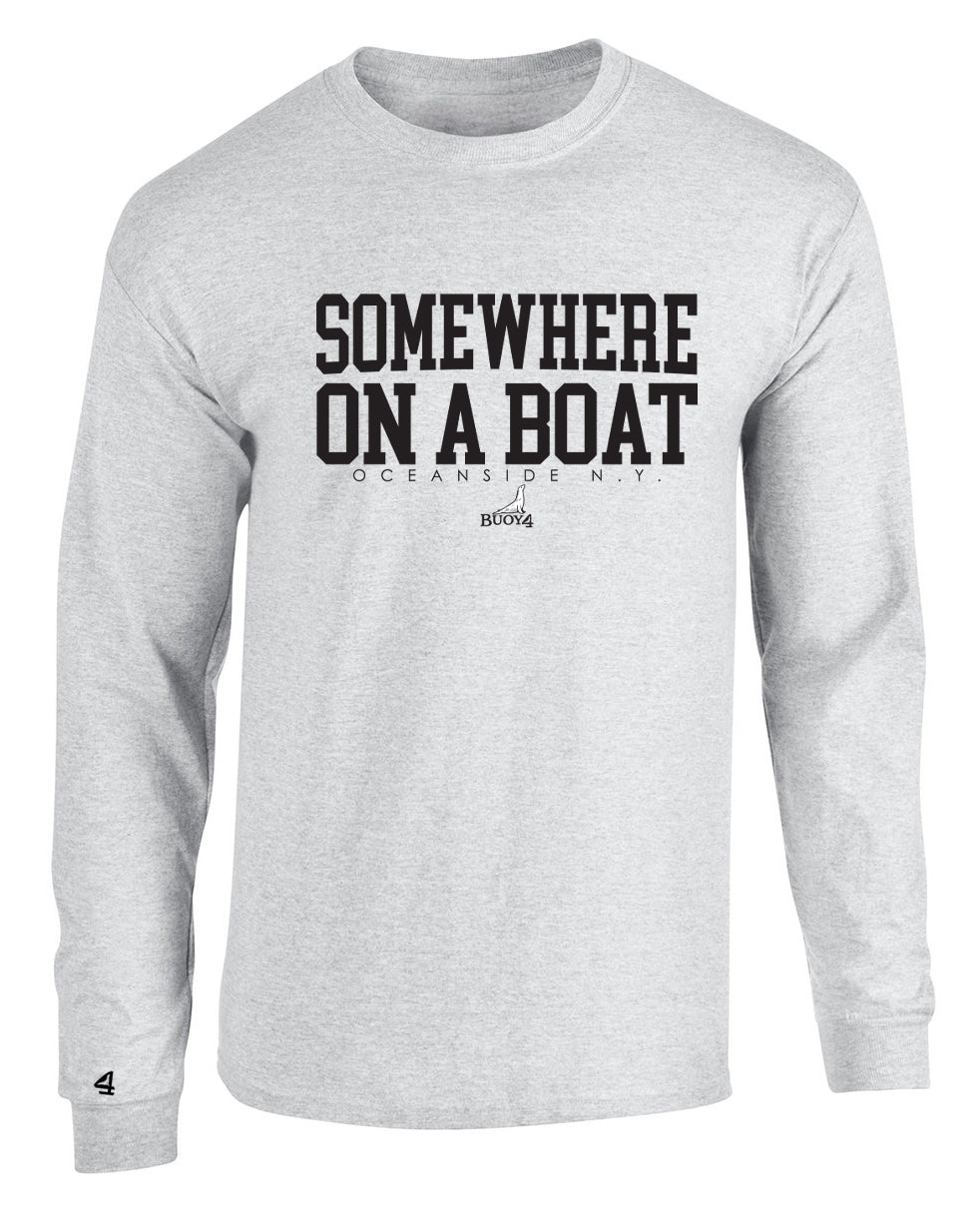 Buoy 4 Somewhere on a Boat Long Sleeve Graphic Tee