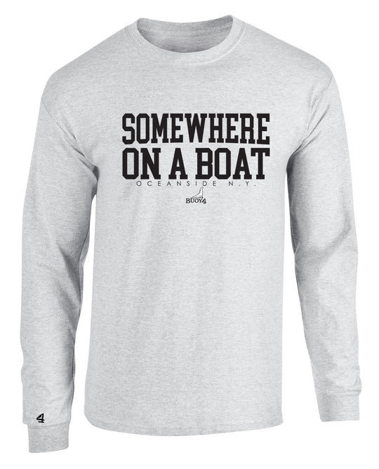 Buoy 4 Somewhere on a Boat Long Sleeve Graphic Tee