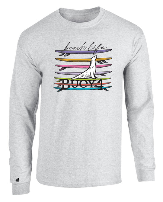 Buoy 4 Beach Life Long Sleeve Graphic Tee
