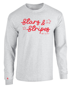 Buoy4 Stars and Stripes Long Sleeve Graphic Tee
