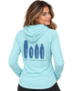 Long Island Beaches UPF 50+ Women's Hoodie with Thumbhole