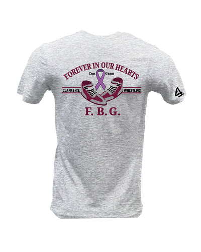 Clarke Wrestling Grey Short Sleeve Tee