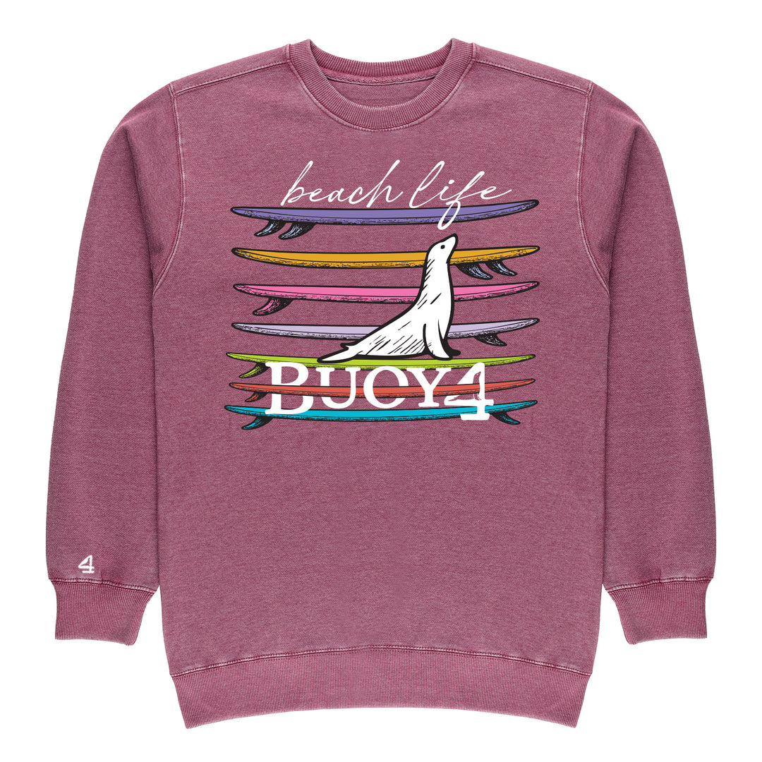 Buoy 4 Beach Life Vintage Crewneck
