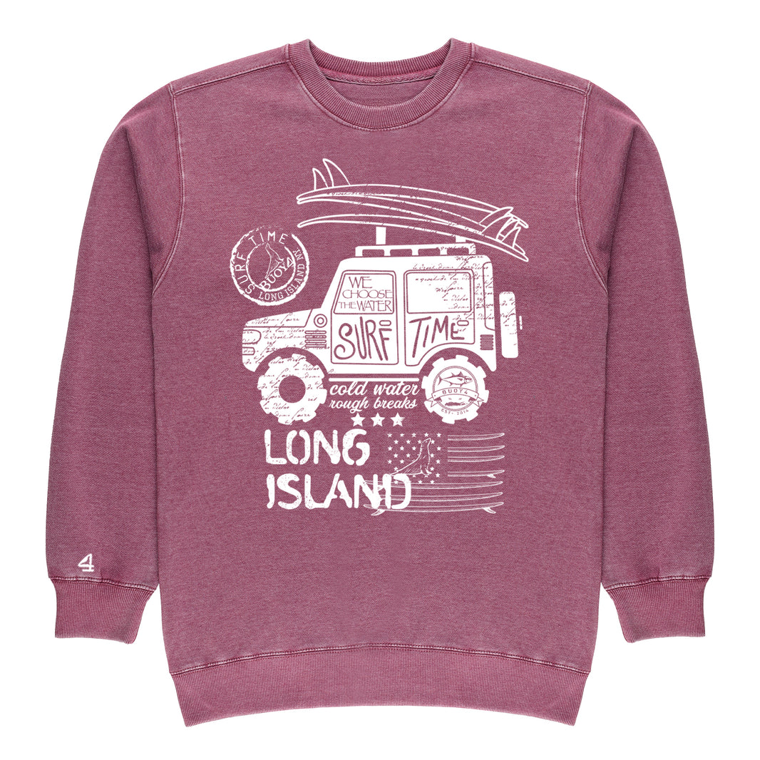 Buoy4 Long Island Surf Vintage Crewneck