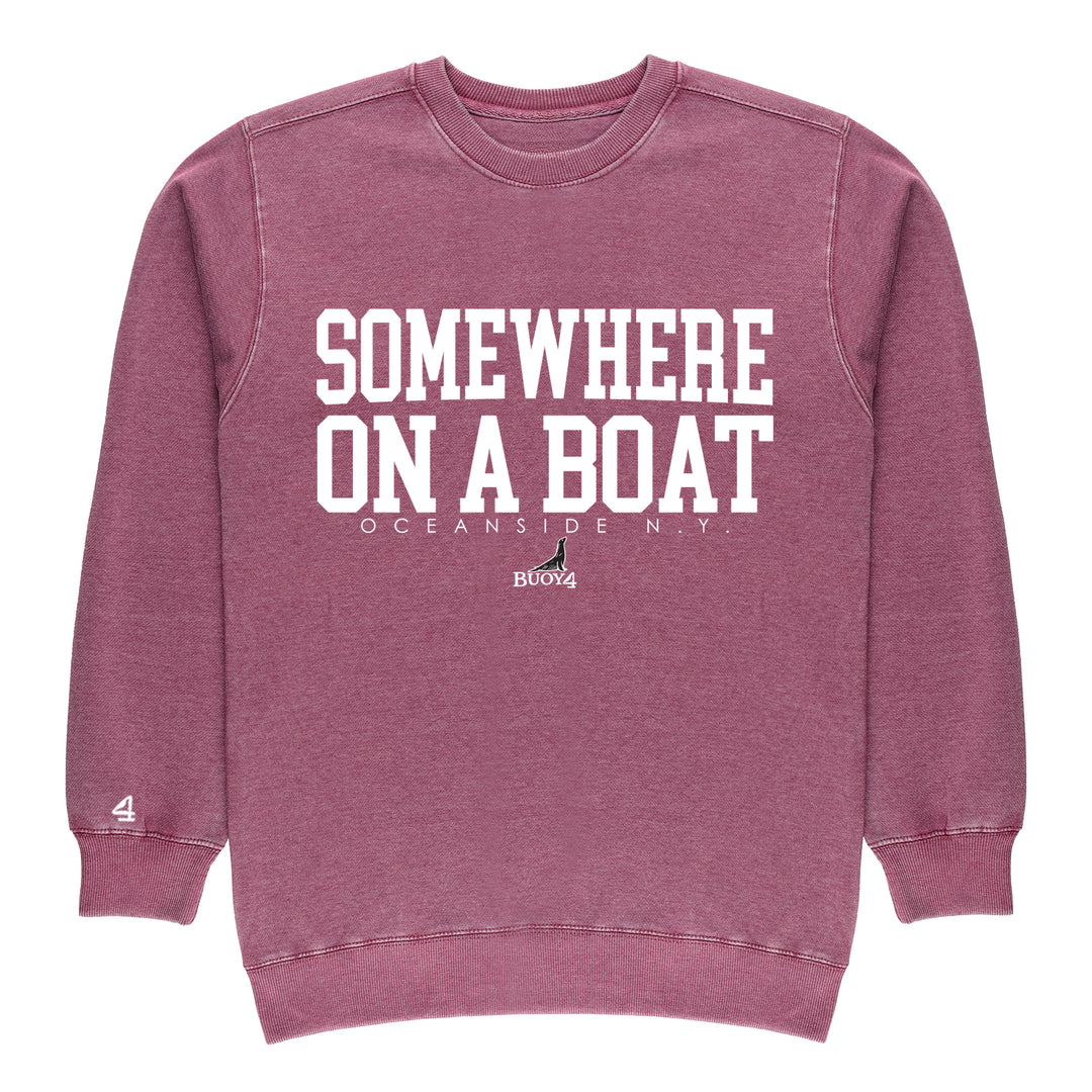 Buoy 4 somewhere on a boat Vintage Crewneck