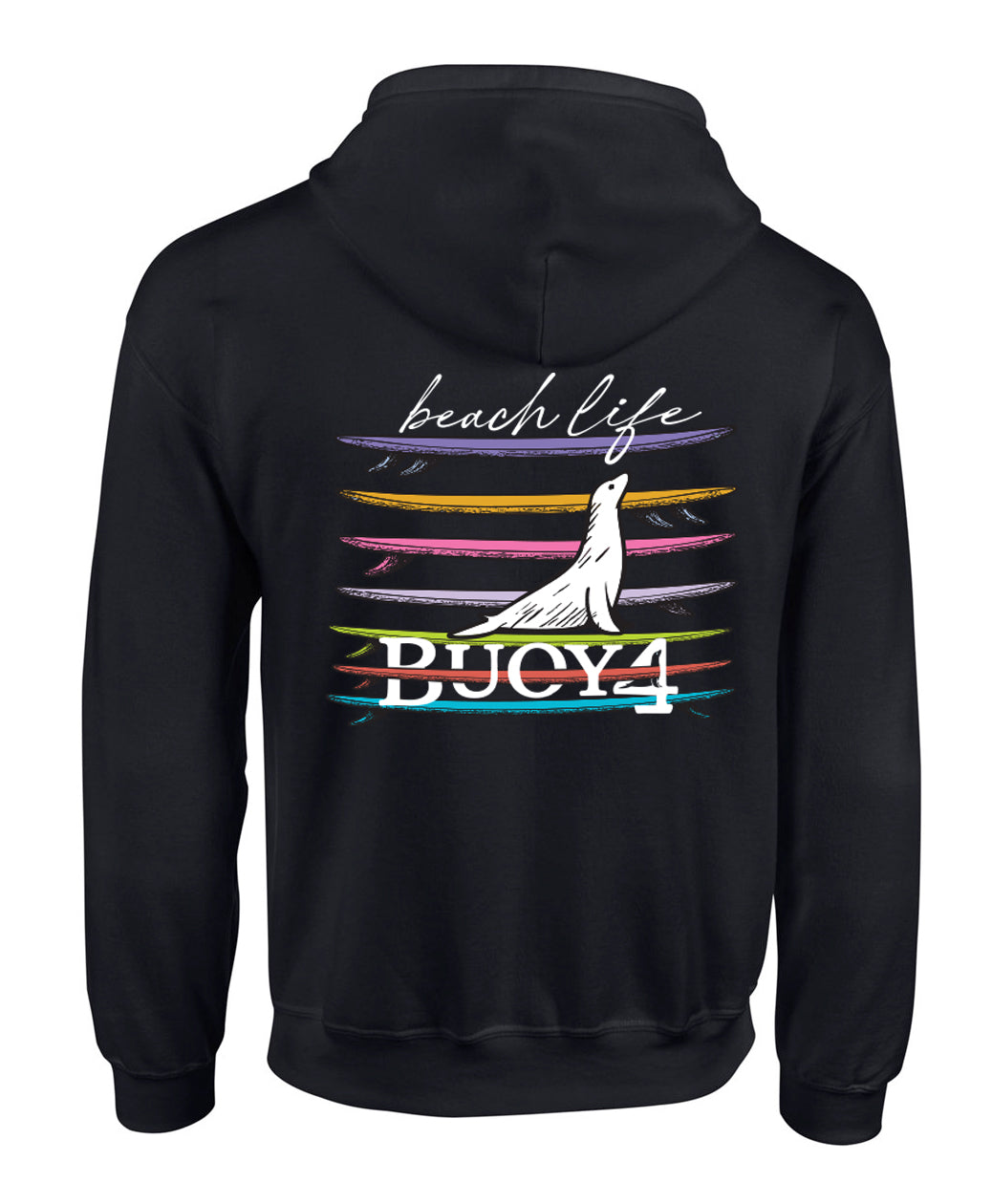 Buoy 4 Beach Life Full Zip Hoodie
