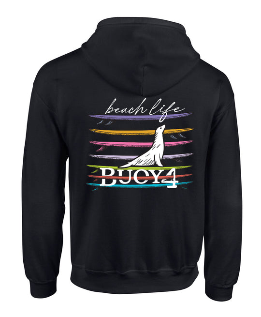 Buoy 4 Beach Life Full Zip Hoodie