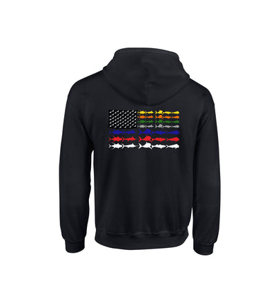 First Responders Line Flag Youth Full-Zip Hoodie