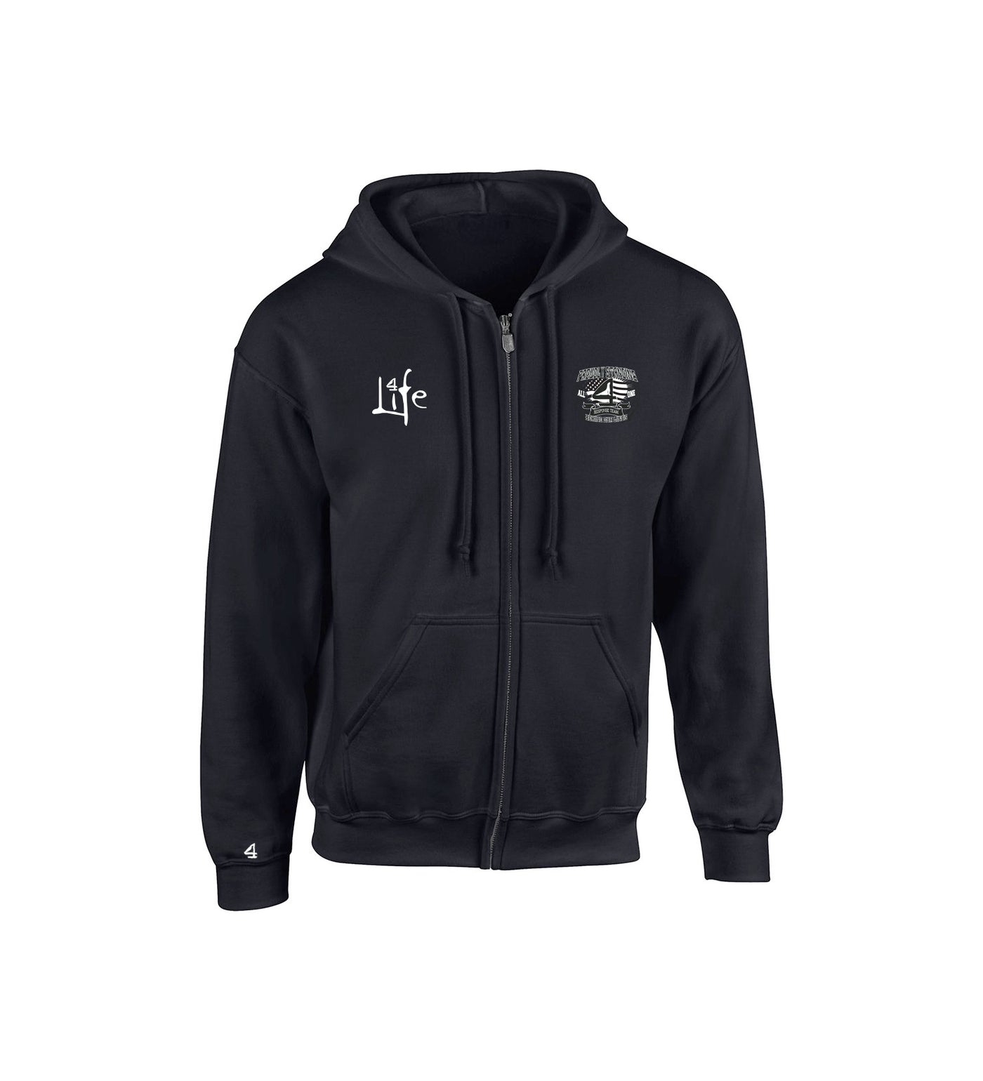 First Responders Line Flag Youth Full-Zip Hoodie