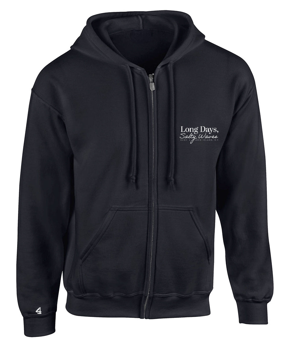 Buoy 4 Long days Salty Waves Full Zip Hoodie