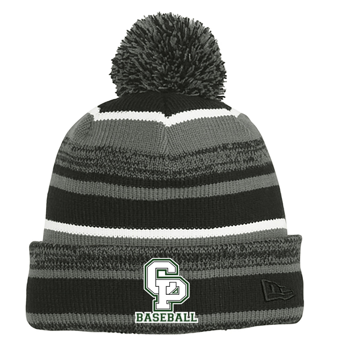 CARLE PLACE BASEBALL Embroidered Pom Pom Beanie