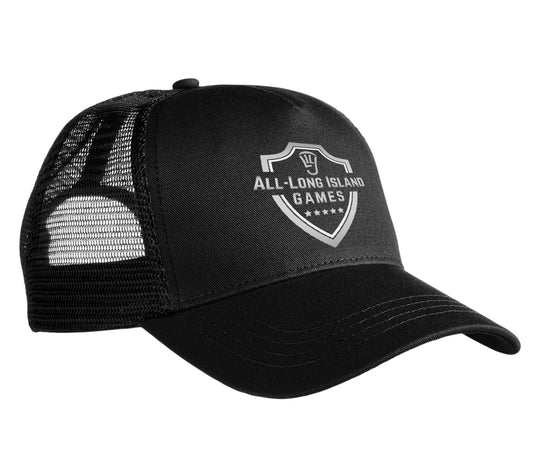 All Long Island Games Embroidered Trucker Hat with Rope