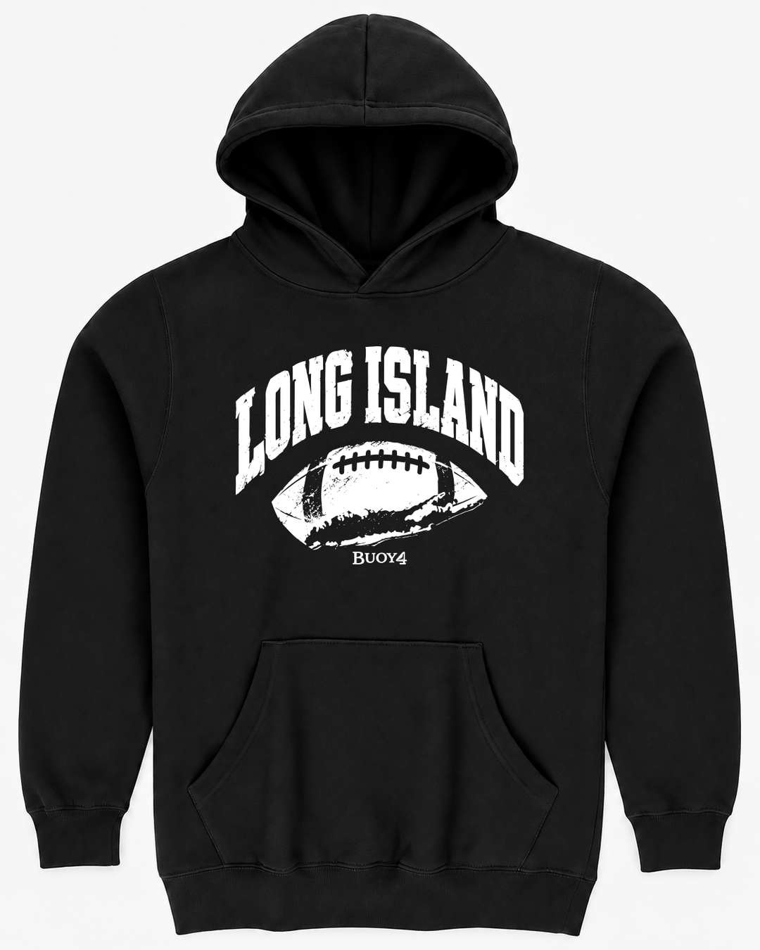 LONG ISLAND NY MAP FOOTBALL HOODIE