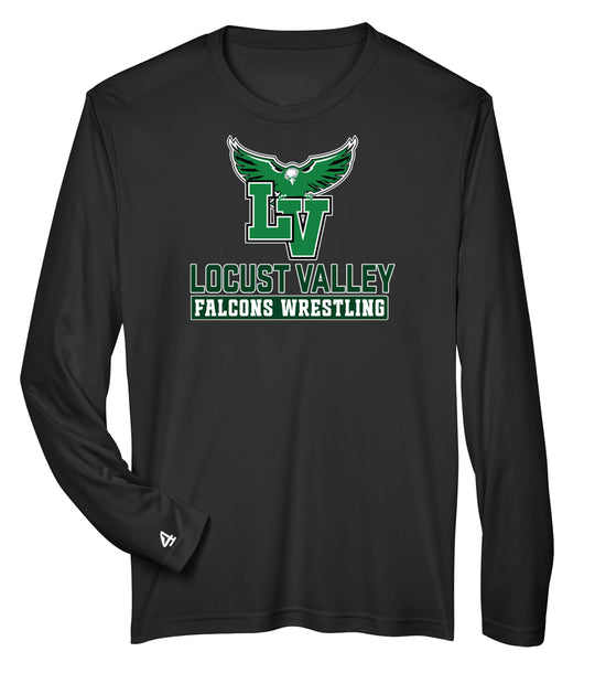 Locust Valley Falcons Wrestling Long Sleeve Performance T-shirt